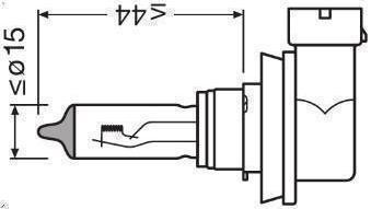 Bulb high beam headlight - high,